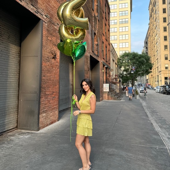 Sabina Musayen lime/green dress - Picture 6 of 7